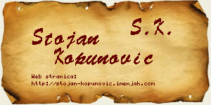 Stojan Kopunović vizit kartica